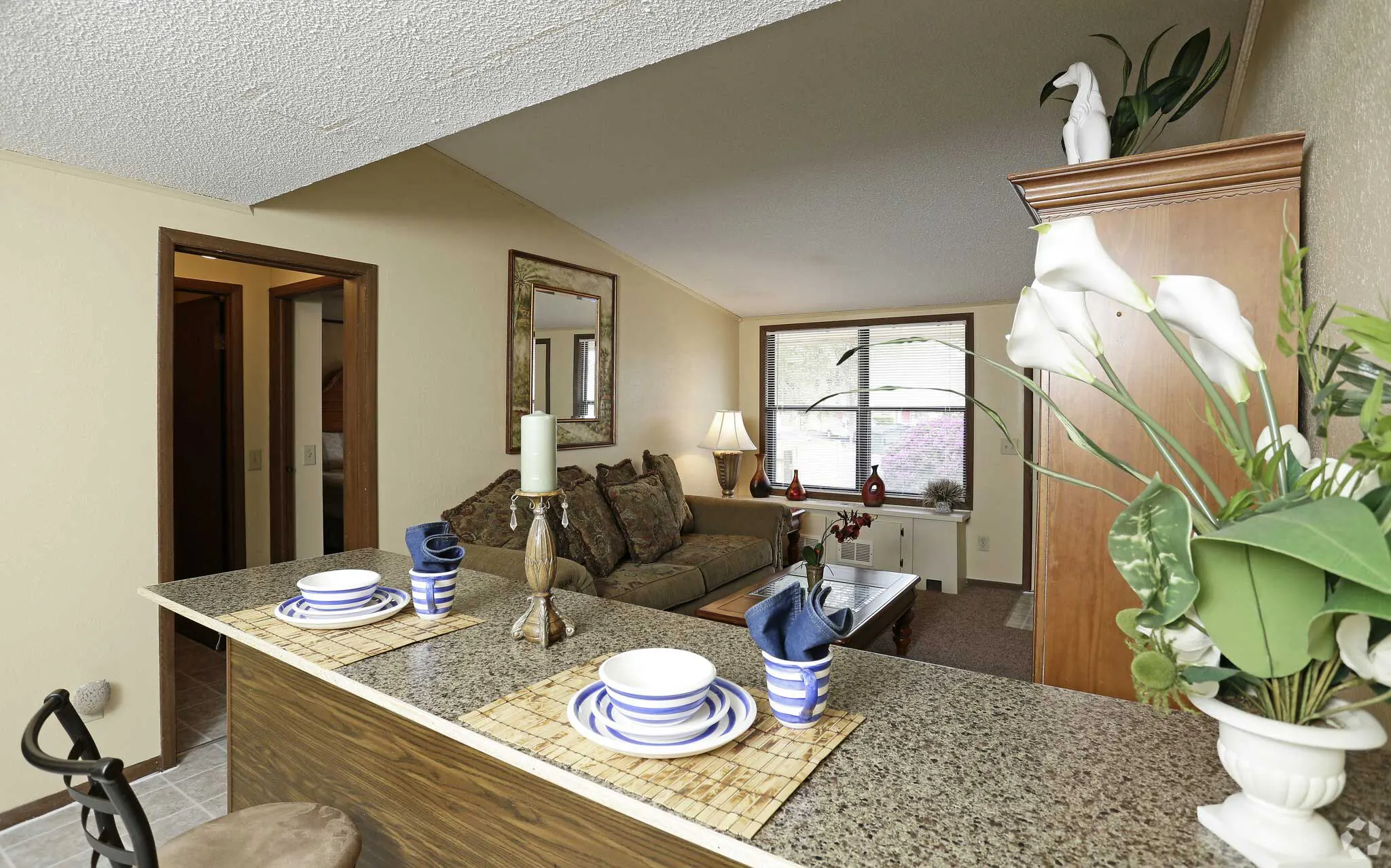Dining and living area inside a Morningside apartment