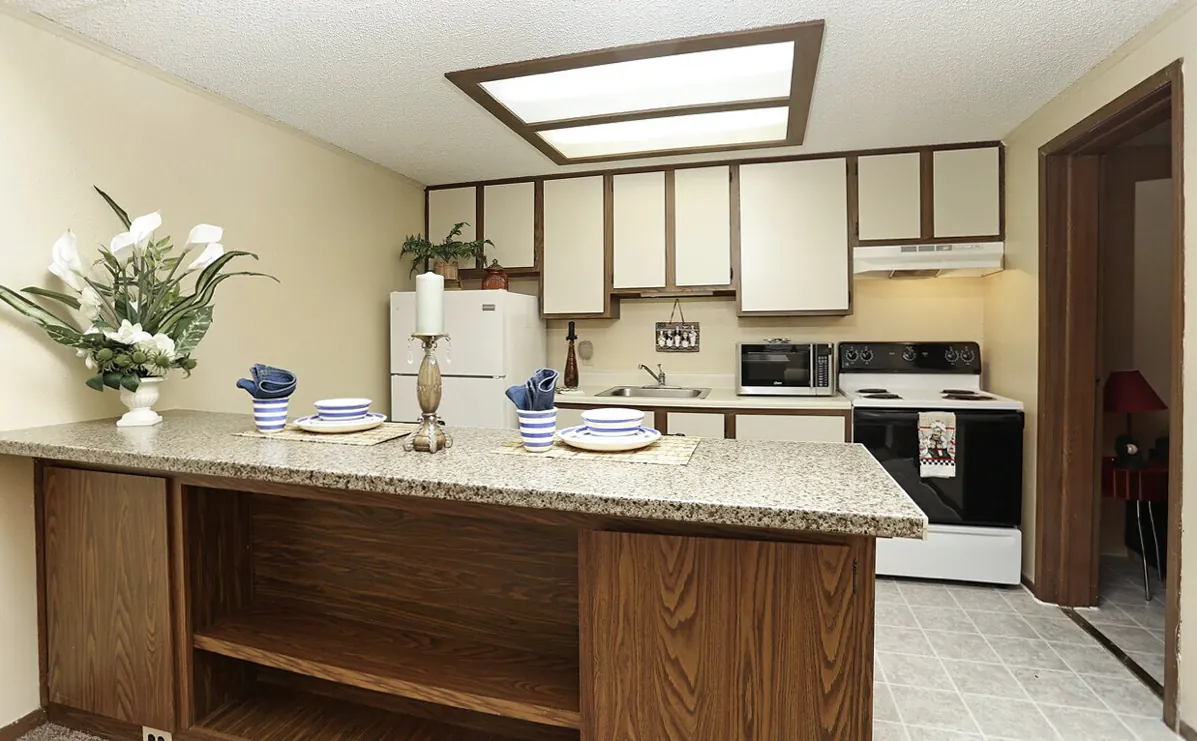 Wide kitchen view